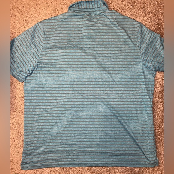 Duluth Trading Heavy Duty Work Polo Mens Size XL Beach Coastal Blue Green Shirt - Picture 7 of 9